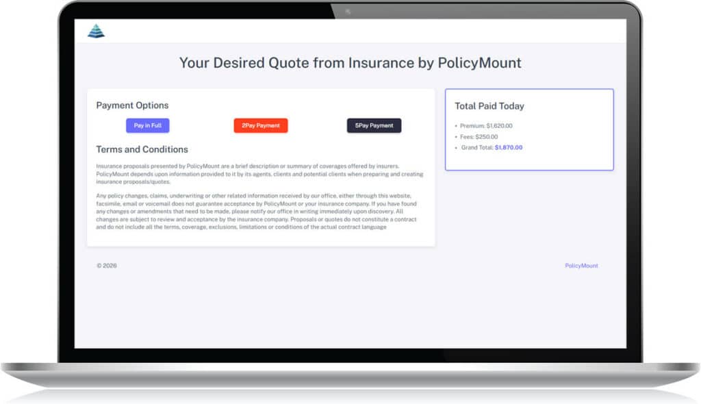 Insurance Payment Options by PolicyMount Software